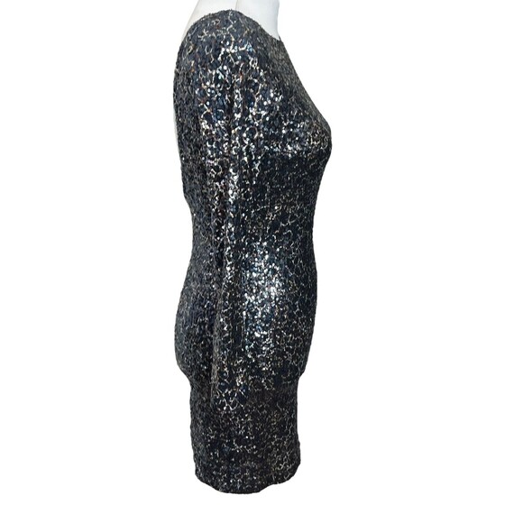 Dress the Population Lola Bodycon Dress Long Sleeve Sequin Mini Women’s Size S - Picture 3 of 9